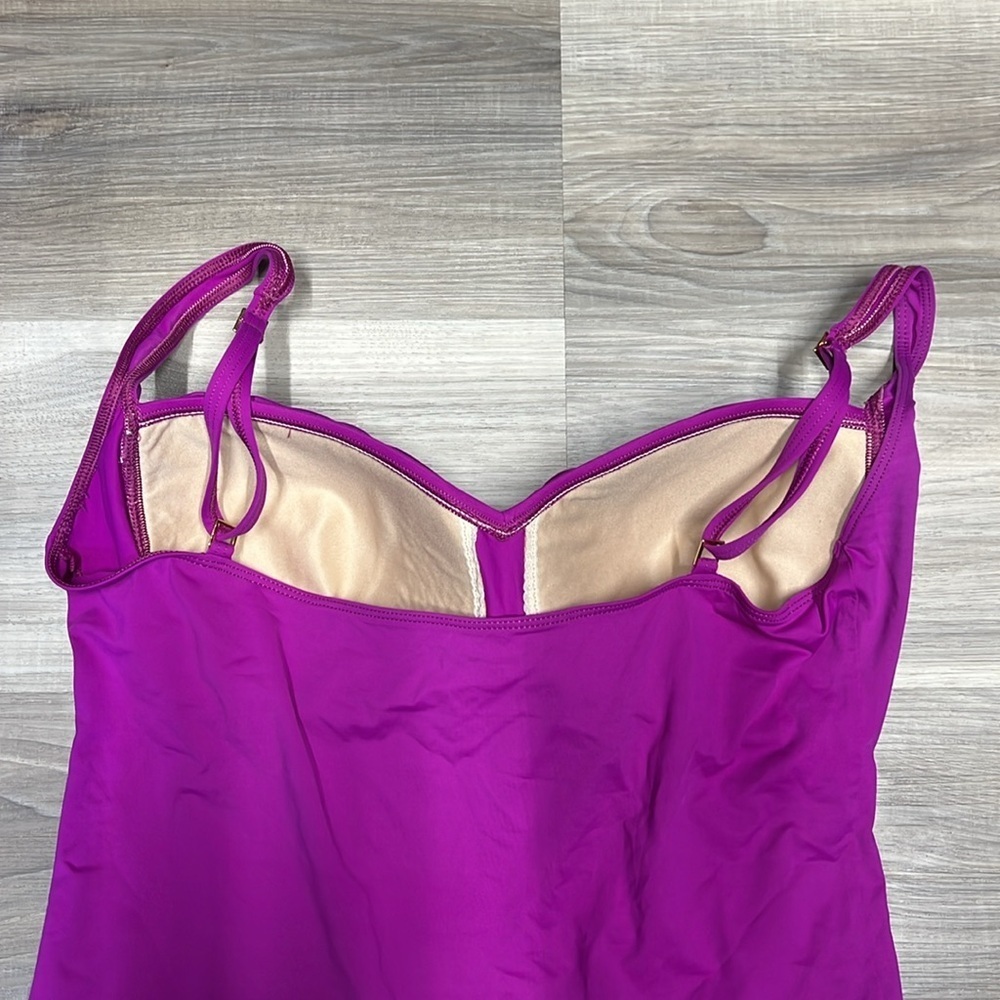 La Blance pink / purple bathing suit top size large - Picture 6 of 7